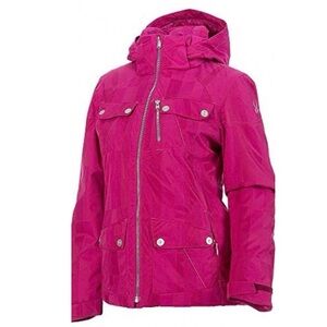 Spyder women’s pink insulated winter ski jacket size 4 (XS) with detachable hood